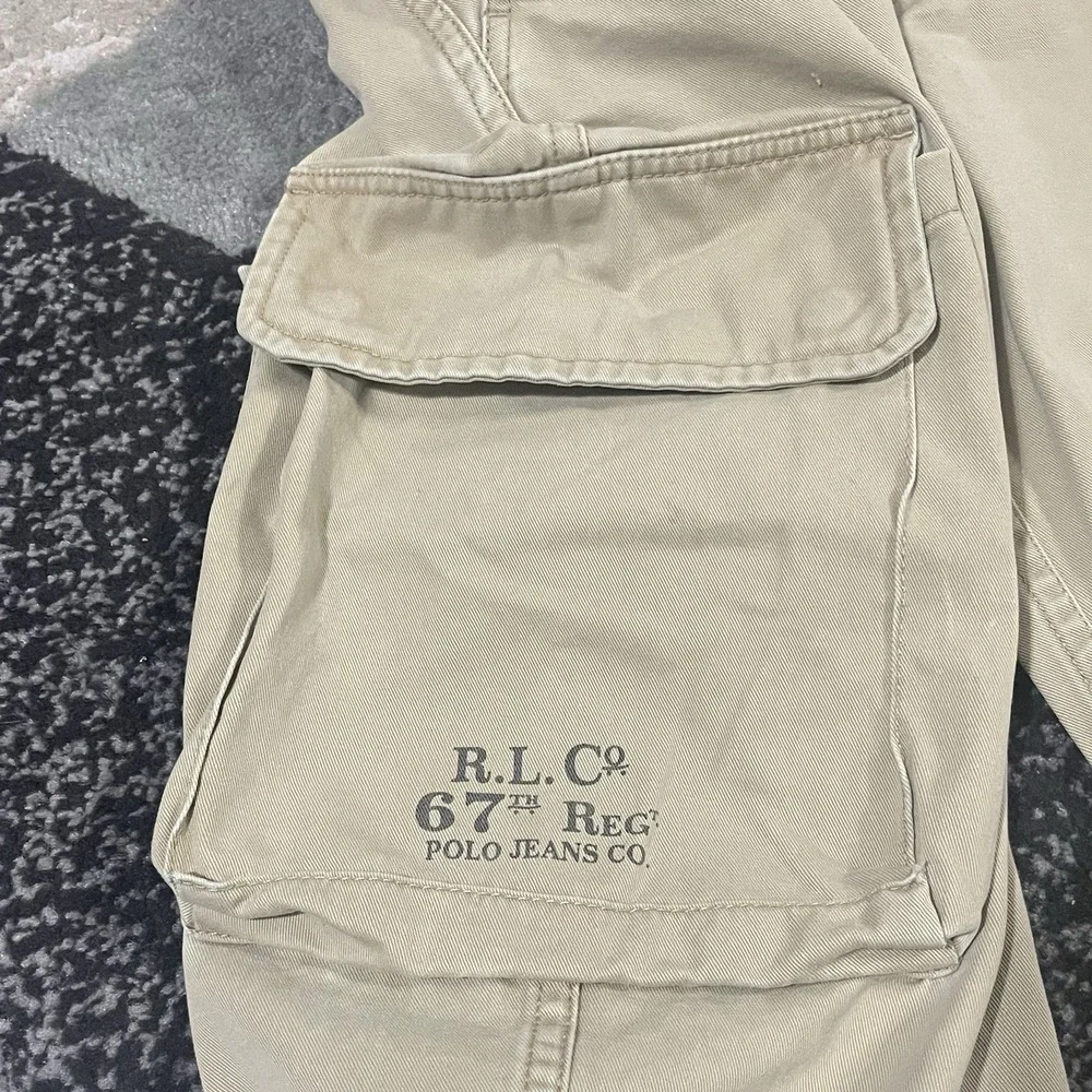 Polo Ralph Lauren Cargo Pants Men 36x34 Brown Paratrooper Utility Military USA - Picture 2 of 16